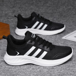 春季新款休闲男鞋三条杠男女款轻便跑步运动鞋时尚百搭休闲鞋批发