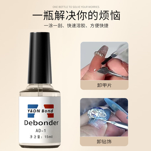 Dedicated Glue Remover for Wearable Nails — Nail Glue Remover, Gel Polish Remover, Glue Softener, and Dissolver—Exclusive for Nail Salons