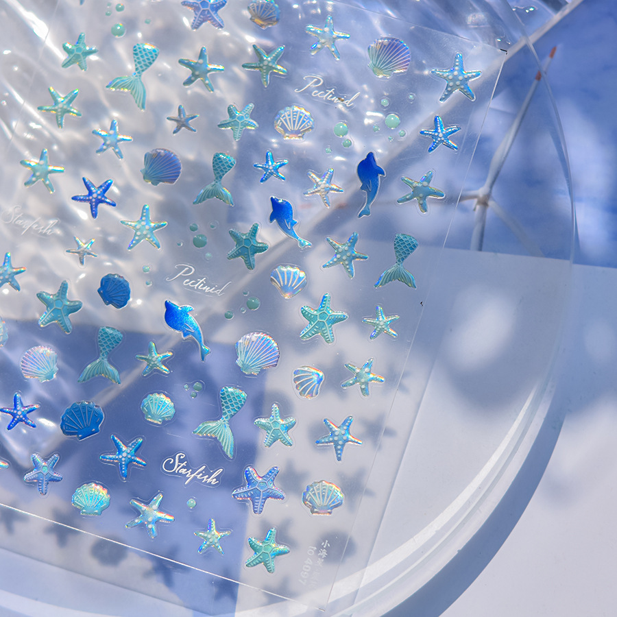 Tomoni Jelly 네일 아트 스티커 폭발 귀여운 네일 스티커 공장 도매 일본 불가사리 스티커 4097