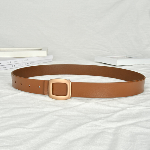 Retro belt belt for women, decorative versatile jeans belt with windbreaker, trousers and dress, simple and fashionable real belt