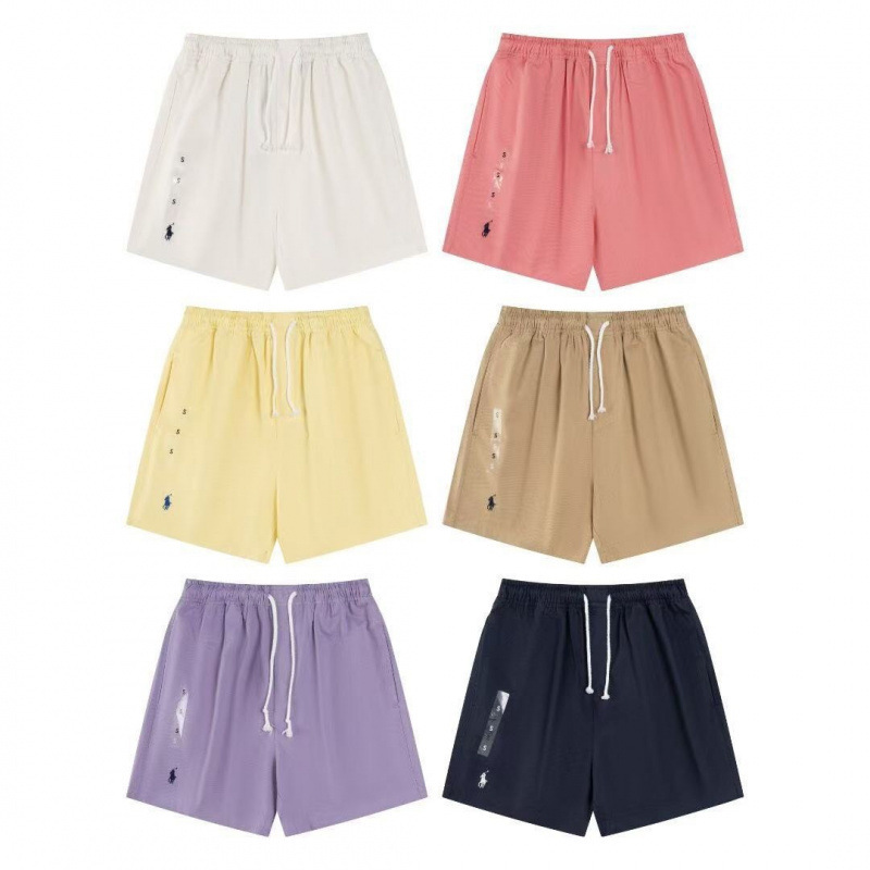Ralph Lauren's New Summer Multi-Color Women's Basic Casual Versatile Shorts with Small Logo and Horse Design Ralph Lauren's New Summer Multi-Color Women's Basic Casual Versatile Shorts with Small Logo and Horse Design