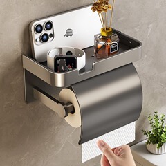 トイレトイレットペーパーホルダー壁挂け式ロールホルダートイレットペーパーホルダートイレティッシュボックス置物ハンガートイレ防水
