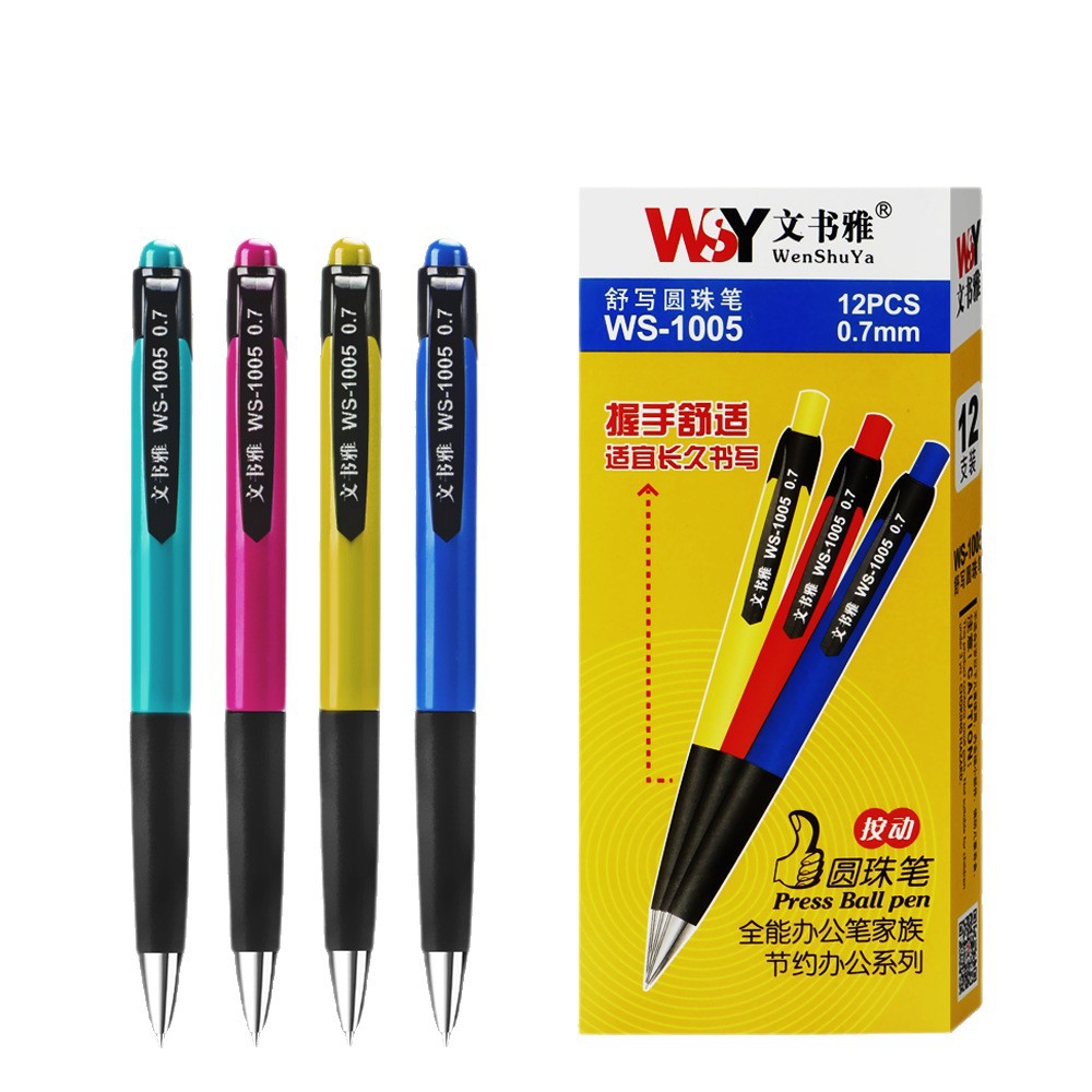 Presione el bolígrafo móvil 0.7 bolígrafo de firma multicolor barra de escritura de tinta continua