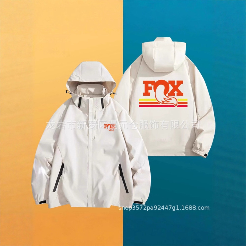 Fox Off-Road Motorcycle Mountain Cycling Jacket Men's Versatile Casual Autumn and Winter Hooded Jacket Couple Jacket Fox Off-Road Motorcycle Mountain Cycling Jacket Men's Versatile Casual Autumn and Winter Hooded Jacket Couple Jacket