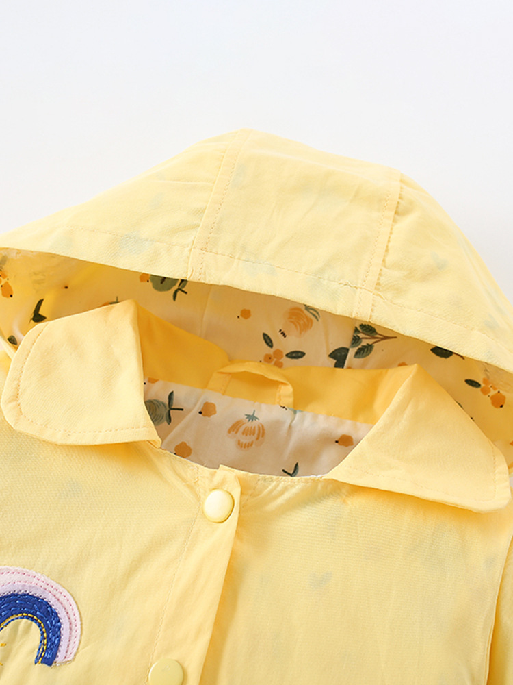 En stock malwee chaqueta para niños Primavera y otoño nuevos niños europeos y americanos con capucha casual Top estilo occidental Ropa para Niñas