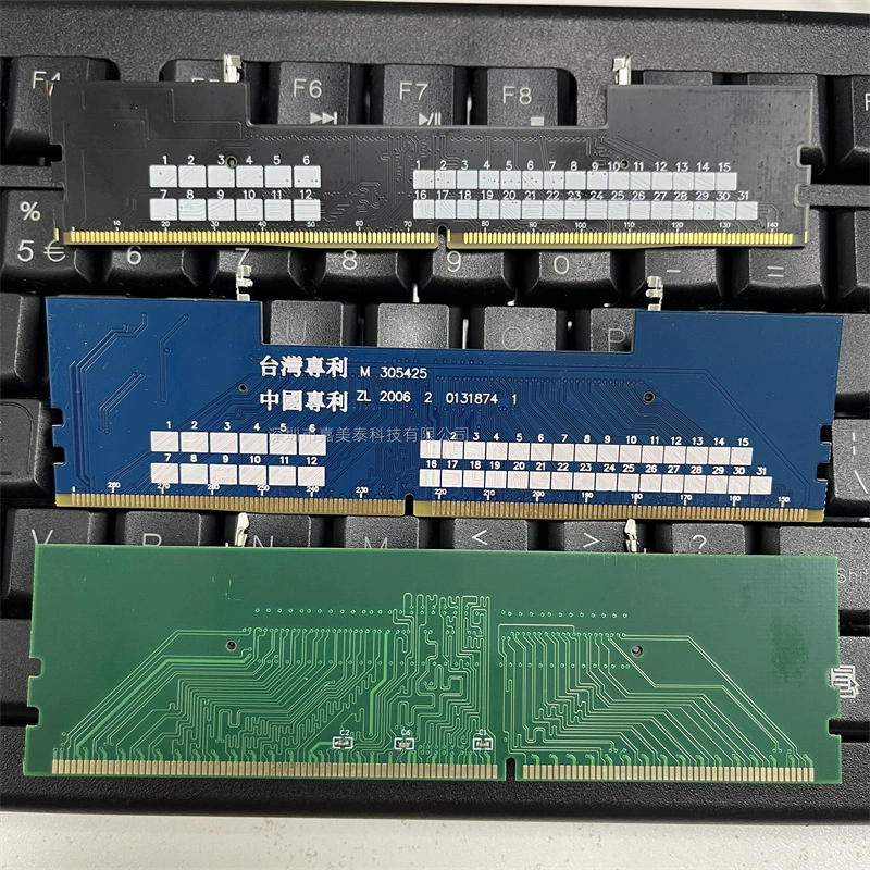 Переходник-плата SODIMM→DIMM (ноутбук→ПК), DDR3/DDR4/DDR5, с защитным слотом