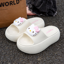 三丽鸥拖鞋女夏KT猫可爱室内家居洗澡防滑外穿厚底亲子儿童拖鞋