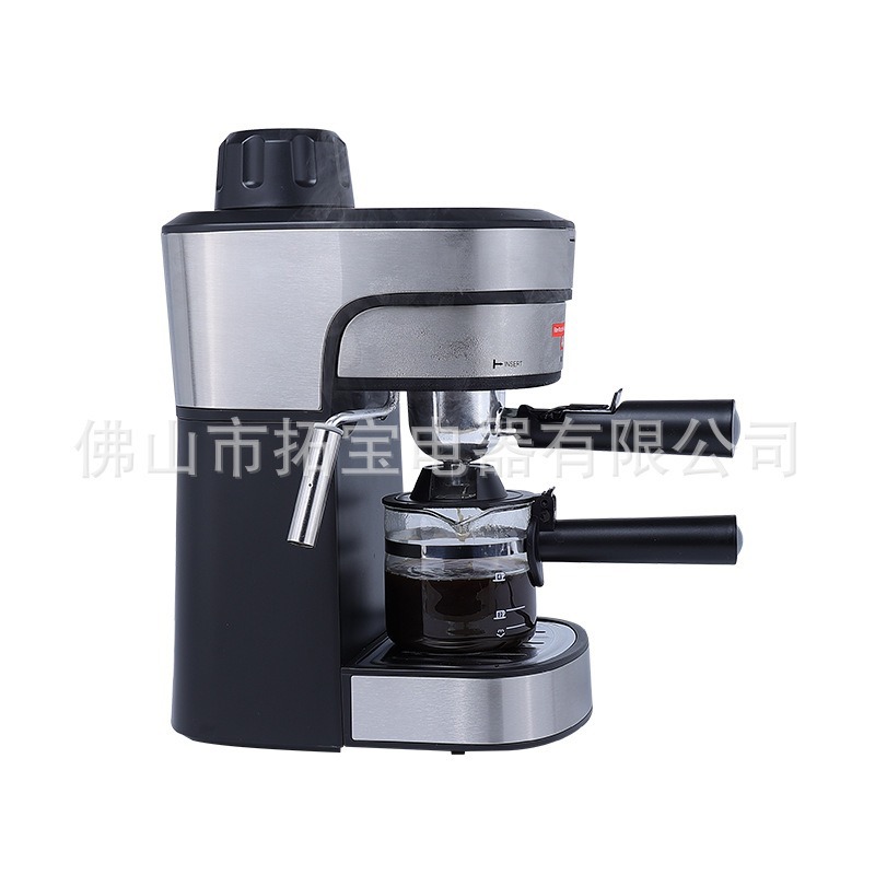 Máquina de café de acero inoxidable italiano máquina de café de presión de leche semiautomática hogar 3.5bar bomba hogar