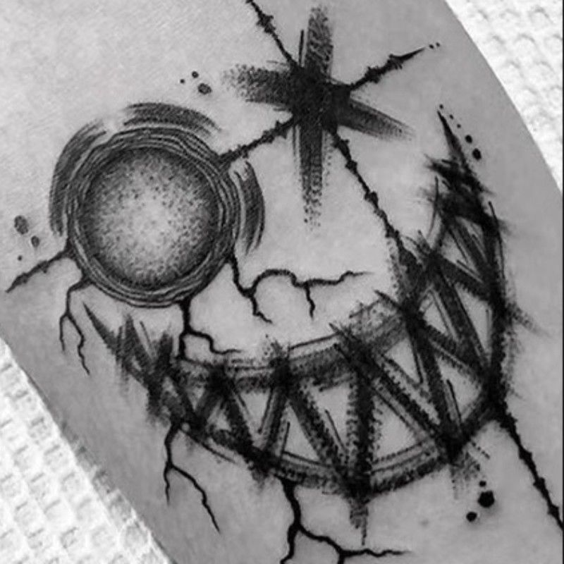 Tattoo stickers men's and women's waterproof long-lasting back arm neck Halloween clown ghost face ins style simulation tattoo