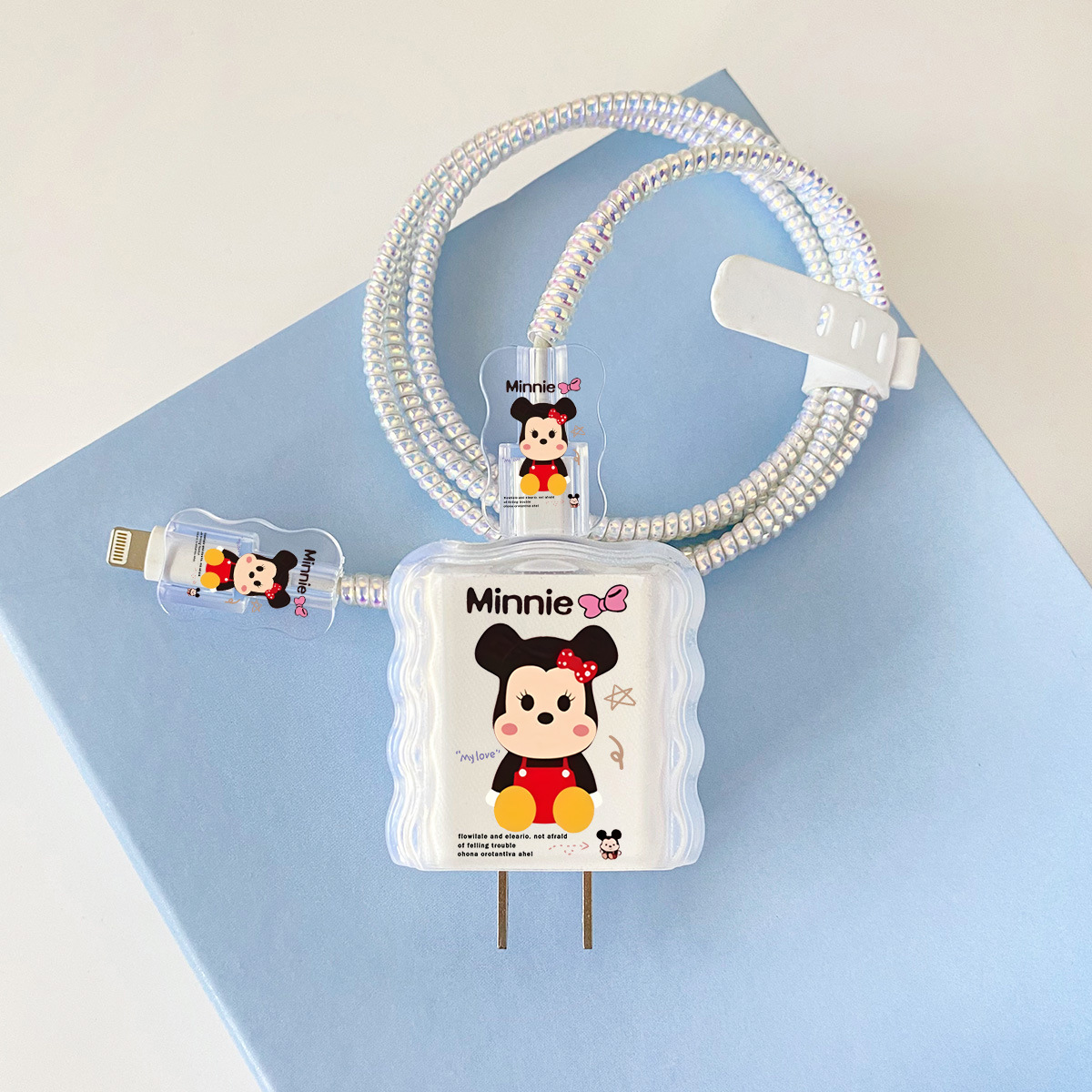 Apple 20w-YT2009 앉아있는 미니 오버레이 헤드기어 + 물결선 클립 + 1m 레이저 흰색 로프 + 흰색 스트랩