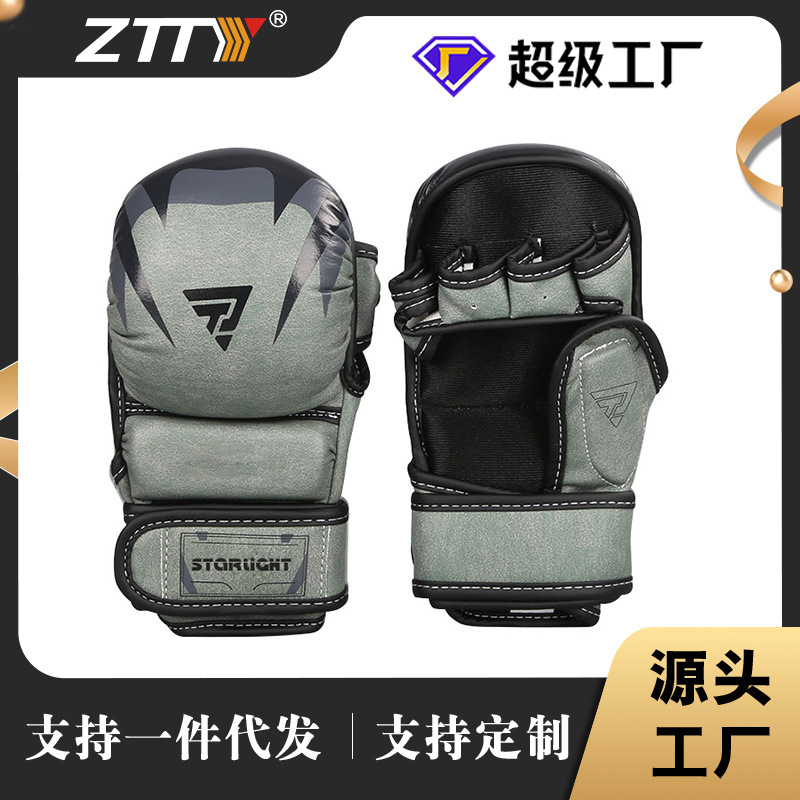 Guantes de lucha de Ceiling Forro grueso Guantes de boxeo para adultos Guantes de boxeo de entrenamiento Sanda para hombres y mujeres