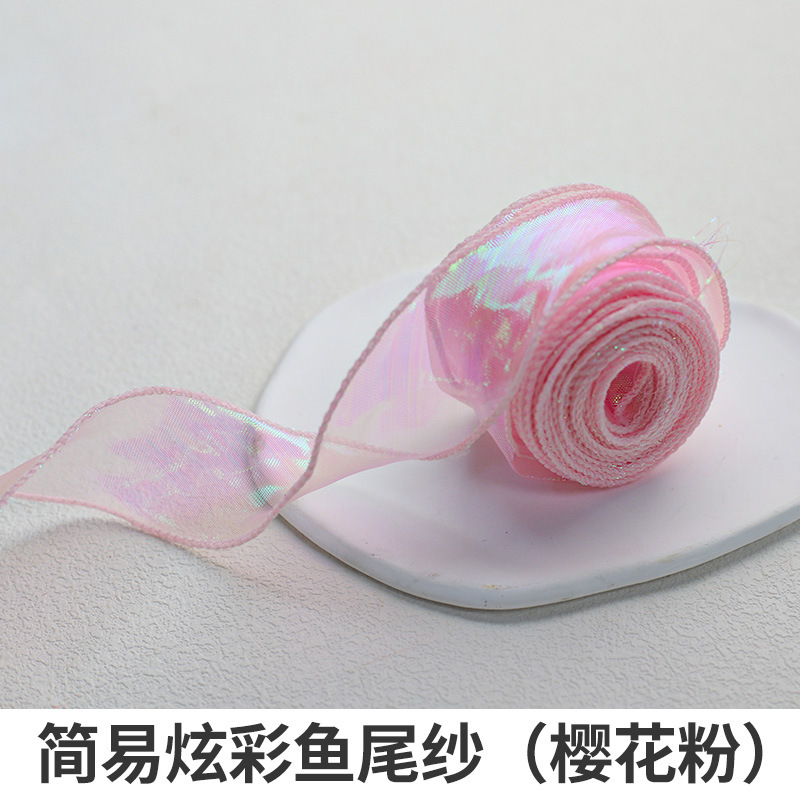 Fishtail hilo cinta flor hornear embalaje borde ramo pastel embalaje cinta arco onda cinta al por mayor