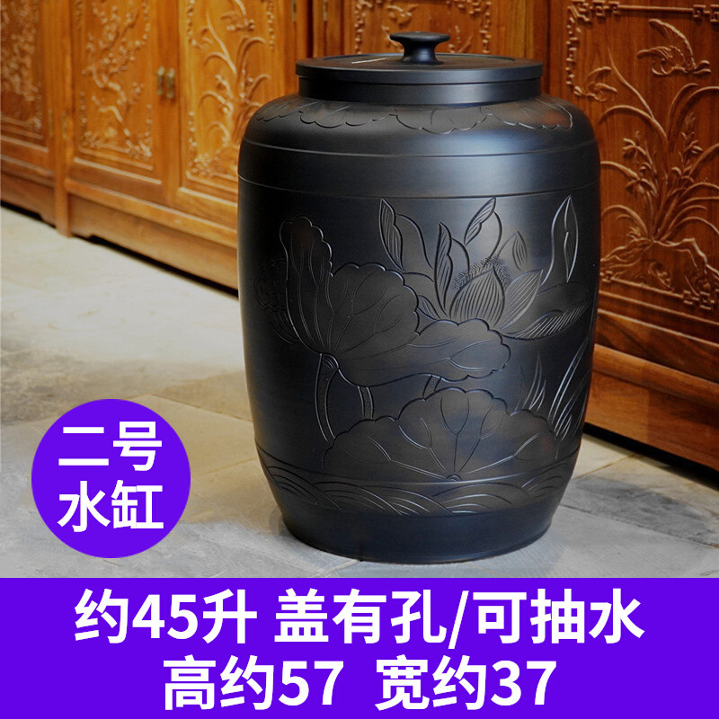 雲南建水紫陶茶缶密封セラミック茶缶大容量紫砂茶缶大型水缶米缶Chu Hang|undefined