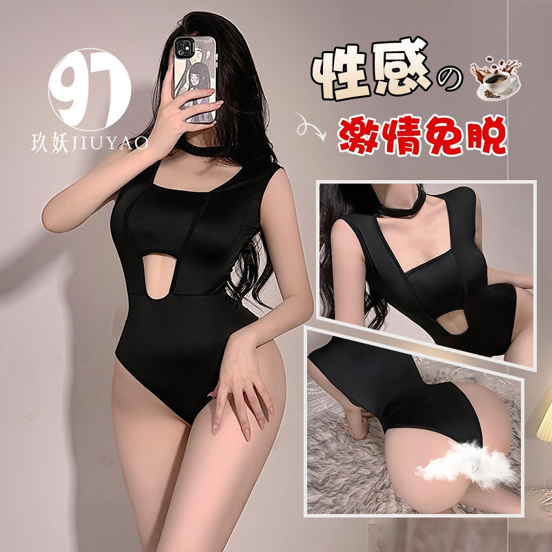 Sexy Lingerie One-Piece Tube Top Secretary Outfit Sexy Uniform Temptation Hollow One-Piece Open File See-Through Wholesale Tight