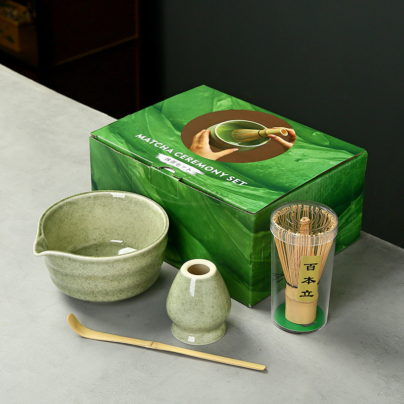 抹茶茶碗日本式抹茶宋代点茶道具陶磁器茶碗カップミキサー抹茶ブラシ茶コップセット|undefined