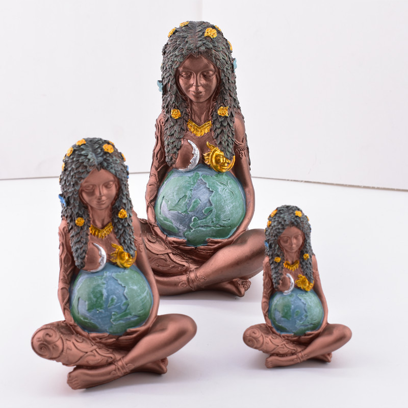 跨境地球母亲立体雕像树脂摆件Millyear盖亚艺术女神塑像大地之母