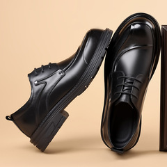 New men's first-layer cowhide business leather shoes for commuting genuine leather large-toe thick-soled men's shoes casual shoes for men on behalf of