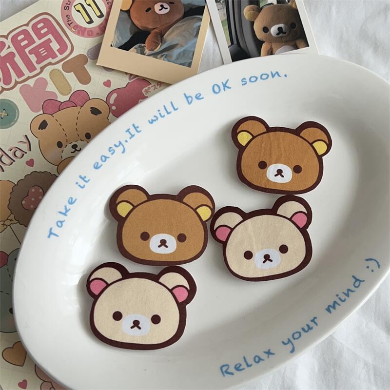 Adorable oso fácil oso sin marcas pestañas adornamiento para el cabello de la niña corazón frente lateral de cabello roto acabado artefacto joyas de cabeza