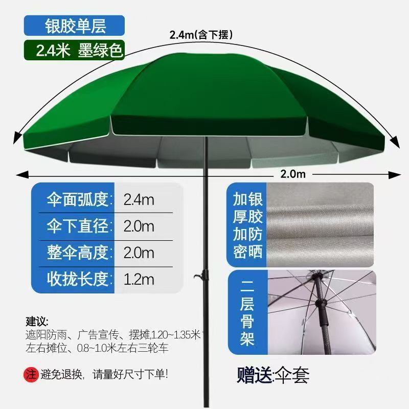 大型屋外パラソルカスタム中庭傘卸売印刷広告傘ストール傘二重層日焼け止め日傘|undefined