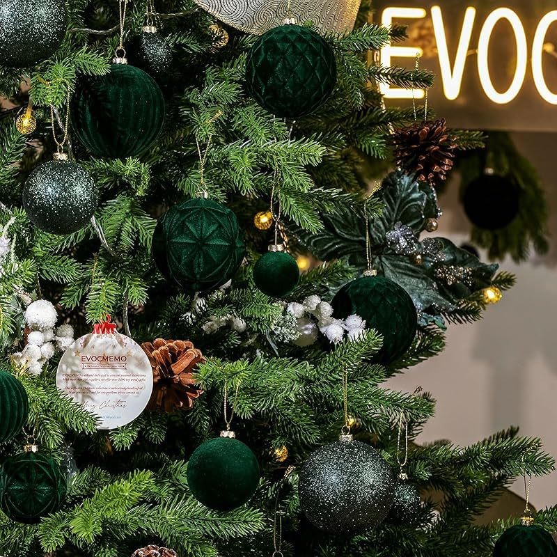 Amazon nuevo 4/6/8CM36PCS terciopelo bola de Navidad colgante anti-trituración joyería de Navidad conjunto al por mayor