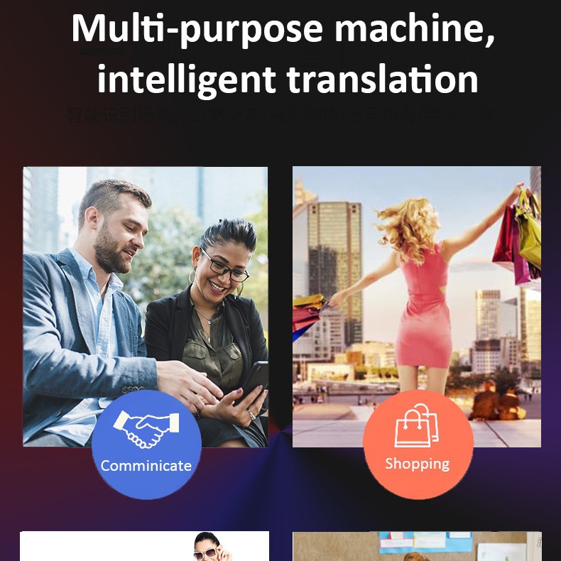 T8 + aleación de aluminio Bluetooth APP inteligente voz traducción simultánea dorado gris negro de negocios turismo traductor de voz varilla