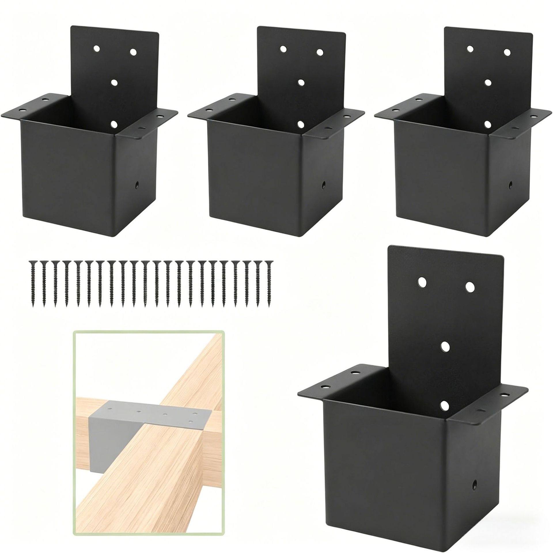 Accesorios de Soporte para Cenador con Fijación con Tornillos para Pared y Vigas image 9