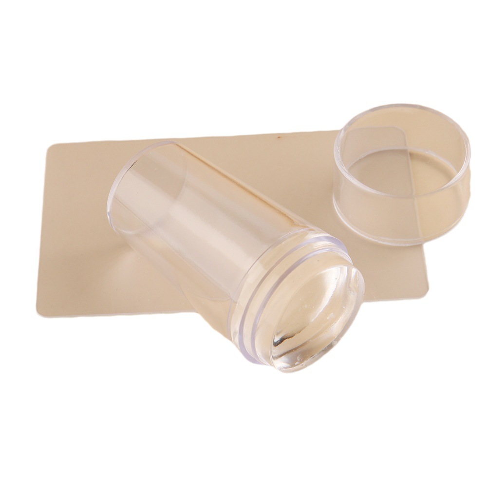 Suministro transfronterizo herramientas de uñas sello de silicona transparente Juego de 5 piezas de uñas Plantilla de placa de acero placa de transferencia de uñas