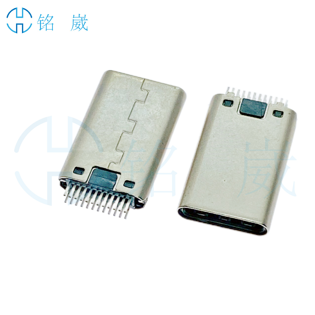 USB3.1 full P connector Type C 24P male clamp widened P distance L = 10.5mm no feet HP = 0.75