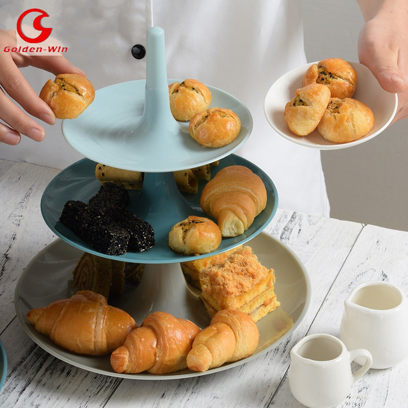 Creative 3-layer fruit plate home afternoon snack plate high-quality living room dessert plate wedding birthday factory direct sales