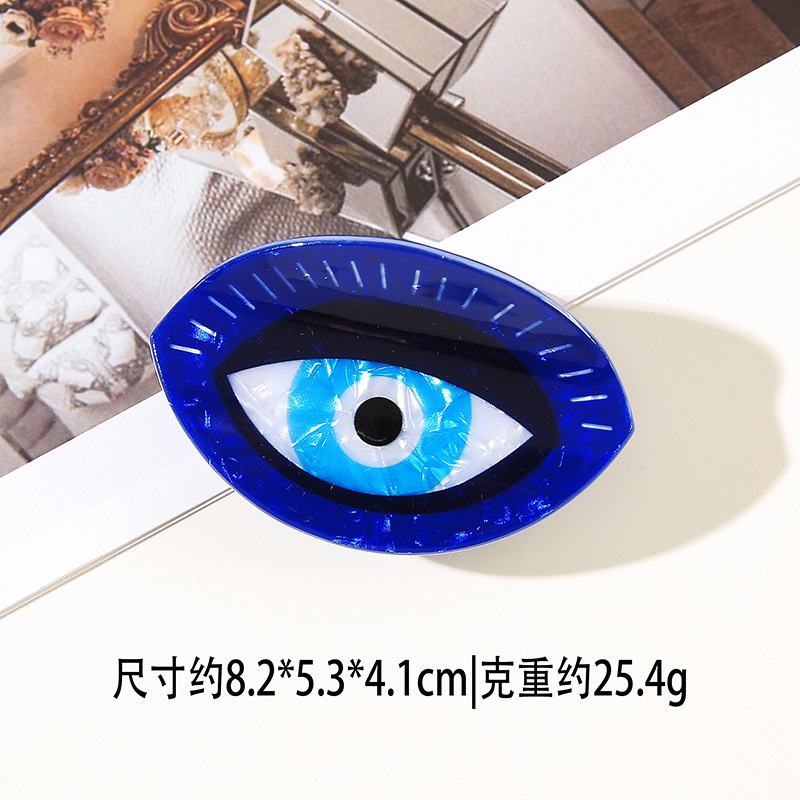 闪闪姑娘恶魔之眼发夹手掌蓝眼睛抓夹高级感精致光明之眼马尾夹|undefined
