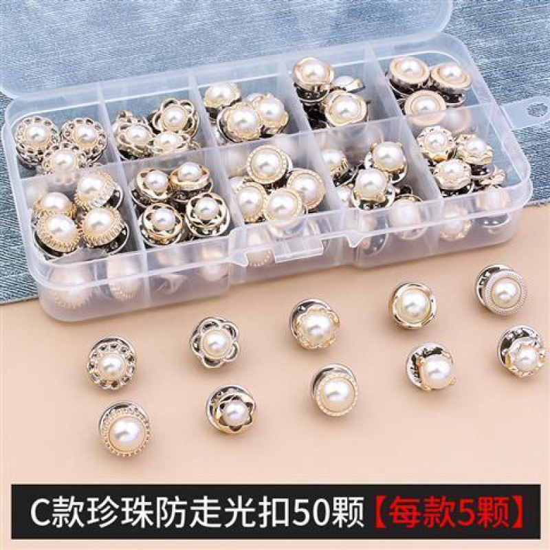 Emptied Button shirt Cardigan Snap Fasteners The secret fixed Snaps Pearl decorate button On behalf of