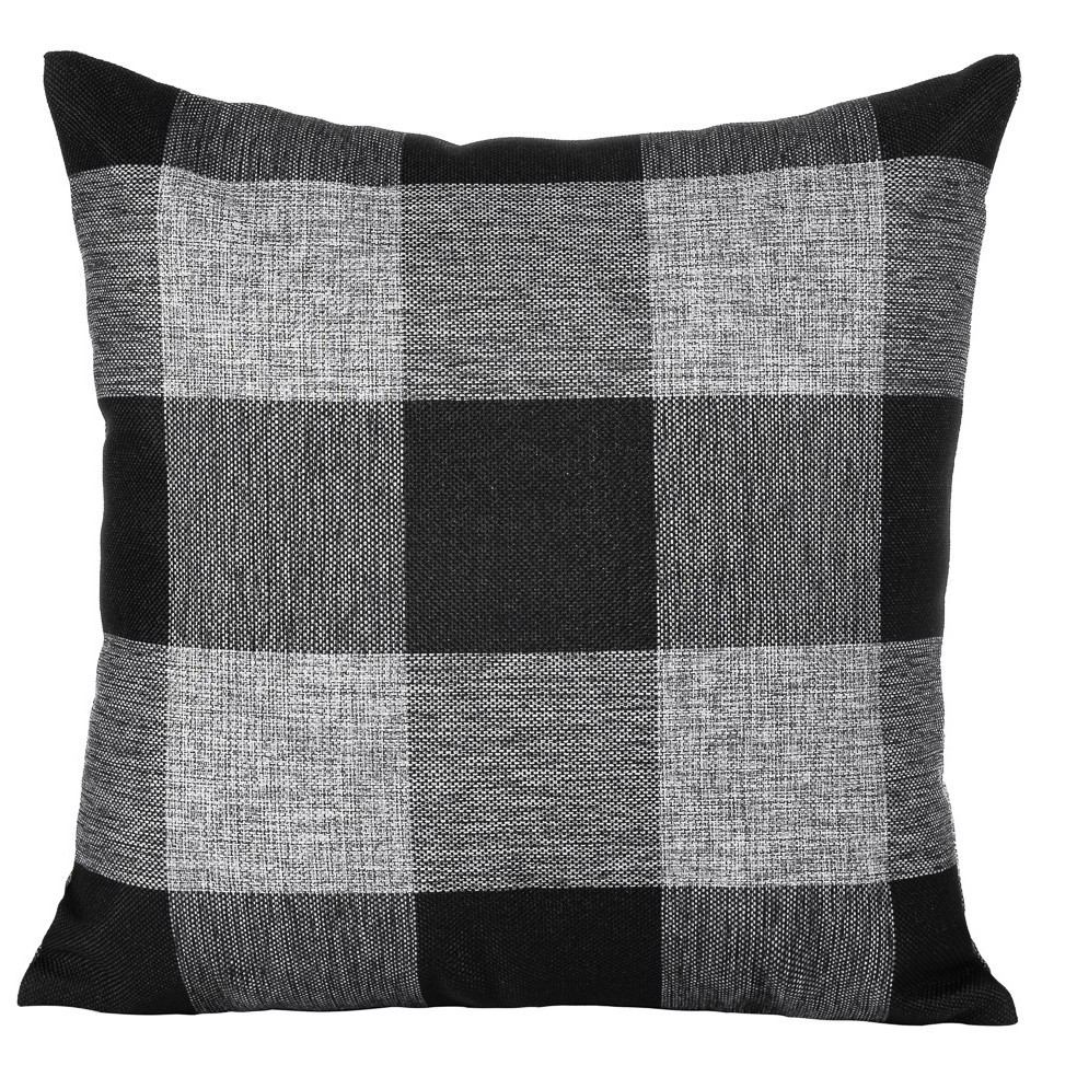 Liza. black gray large plaid