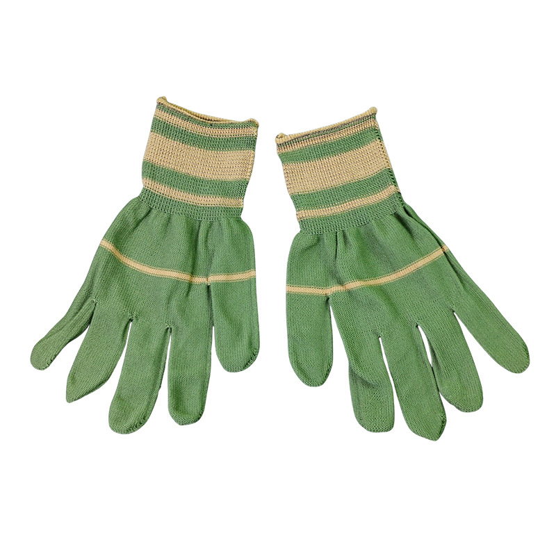 Nylon two-color electronic light and thin breathable knitted non-slip gloves dust-free 5