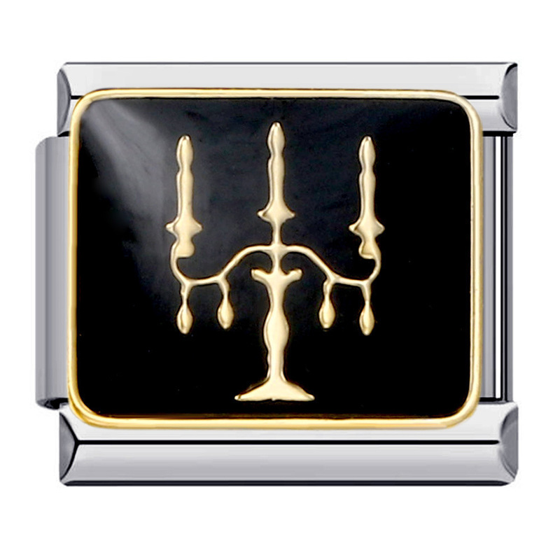 时尚不锈钢手链Italian Charm 金银同款手链焊接滴油DIY模块饰品|undefined