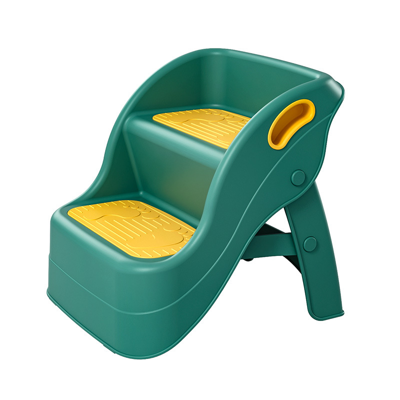 Estera de pie de escalera para niños plegable escalera antideslizante taburete de pie de bebé lavado de manos paso taburete de pie de baño