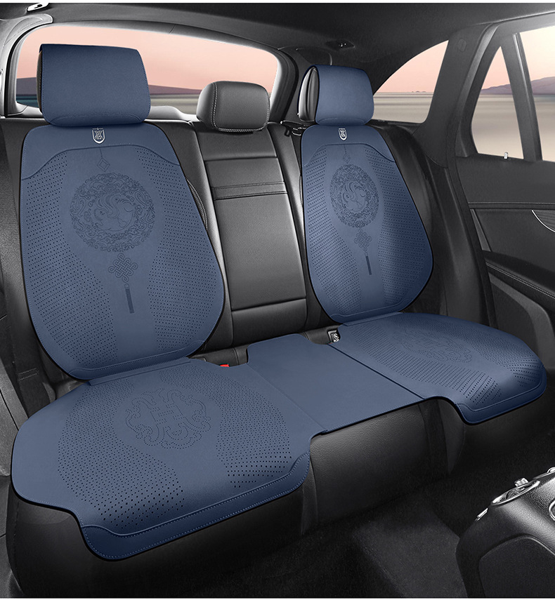 National Fashion Chinese Knot Car Seat Cushion Suede Four Seasons Universal Small Man Waist Half Bag Summer Suede Saddle Cushion Only