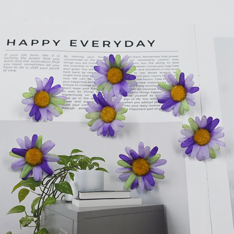 Accesorios para arreglos florales del fabricante Zhaoping: pequeños crisantemos silvestres artificiales para arreglos florales DIY para horquillas, flores artificiales semiterminadas.