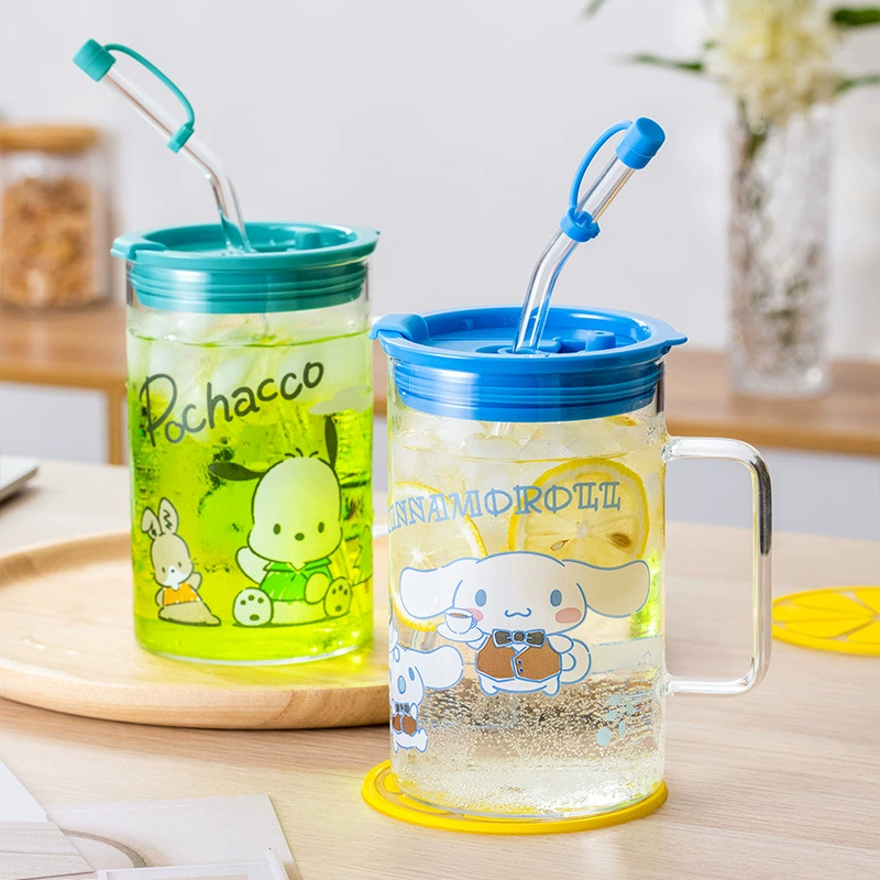 Hello Kitty, мультяшная качественная ручка, трубочка, портативное стекло