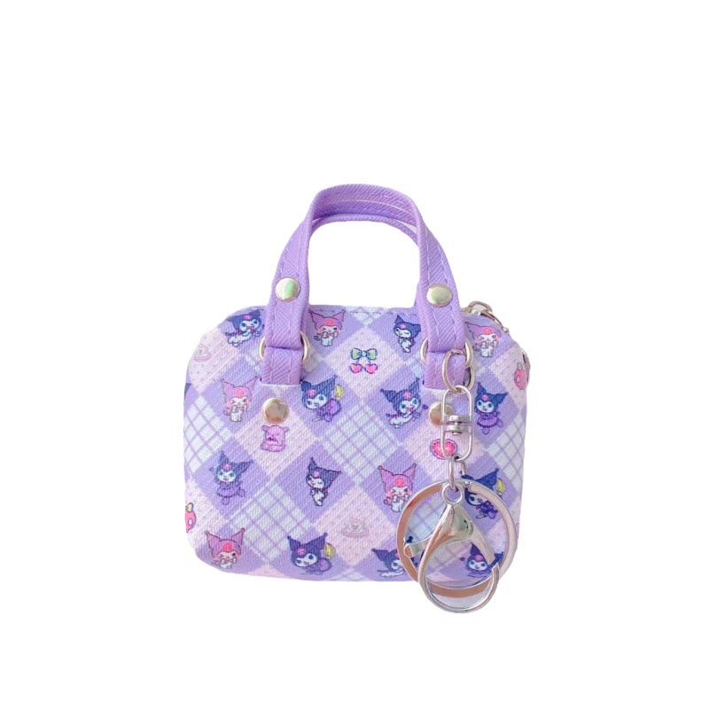 Cute polyurethane small handheld wallet, coins for elementary school students, headphones, organizer bag