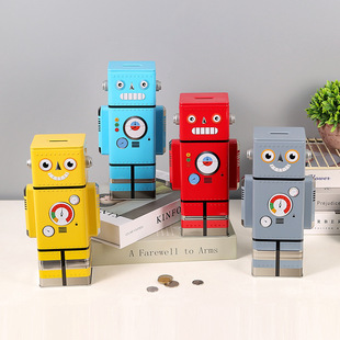 Creative robot piggy bank cartoon children's change coin piggy bank desirable children's room decoration gift