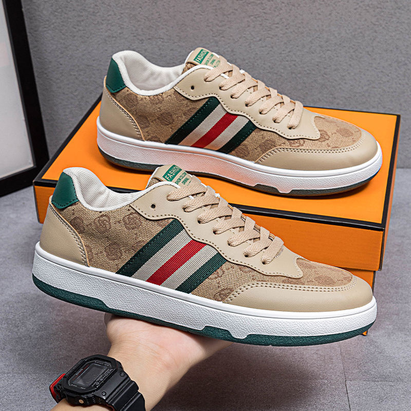 Foreign Trade Cross-Border 2026 Men's Shoes Spring and Autumn New Style Breathable Trendy Printed Casual Sports Sneakers Men's Trendy Canvas Shoes
