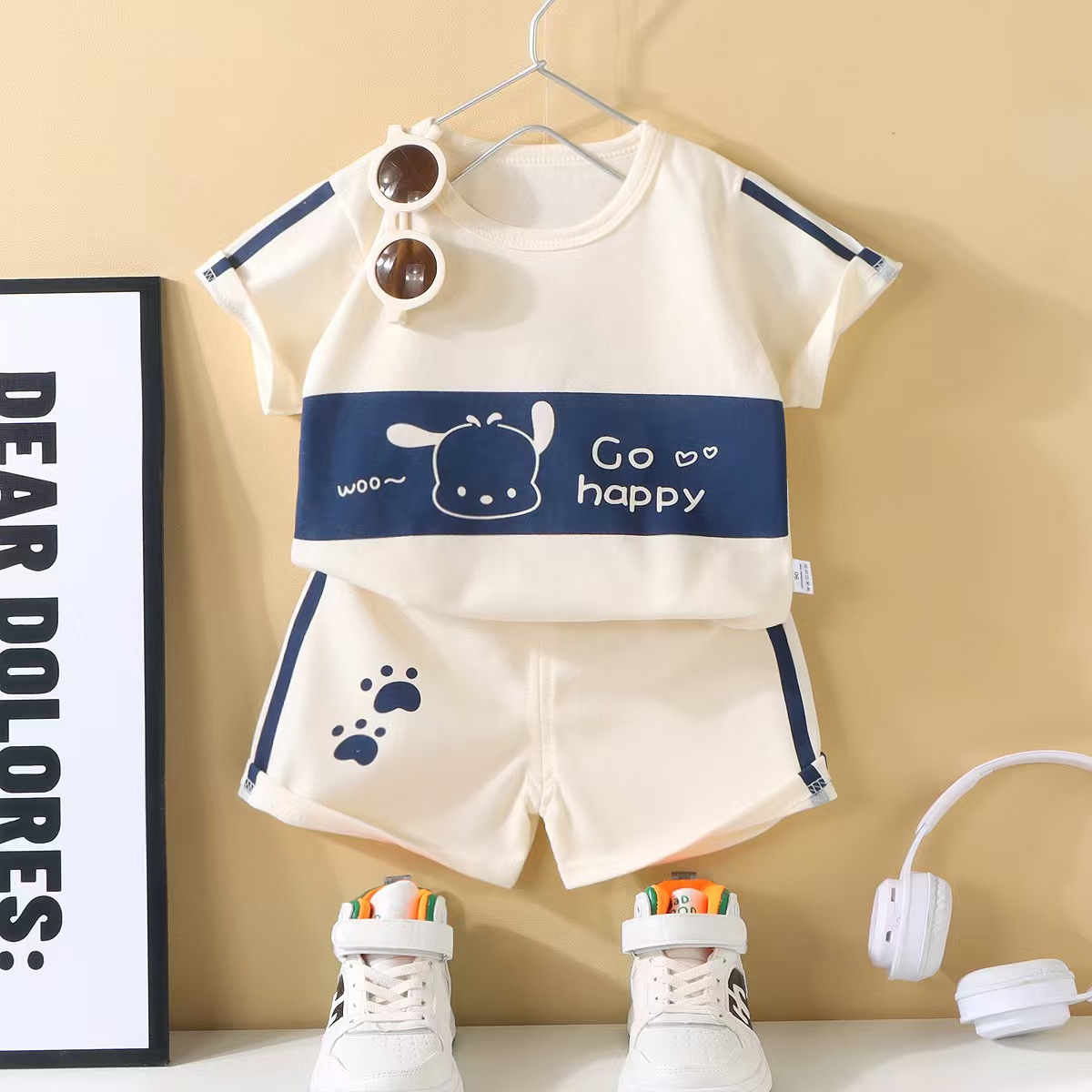 CM-beige blue strip
