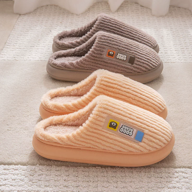 Новая зимняя толстая подошва шерстяная зимняя толстая нескользящая домашняя плюшевая домашняя пара комнатные теплые тапочки