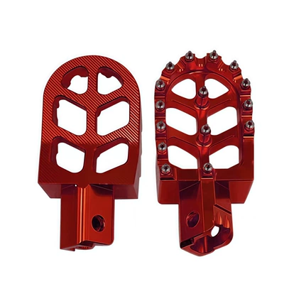 Neutral Motorcycle Modified Cnc Anti-Skid Foot Pedal Off-Road Electric Vehicle Foot Pedal Suitable for Honda Crf50 Xr70 (Motorcycle pedals) - red