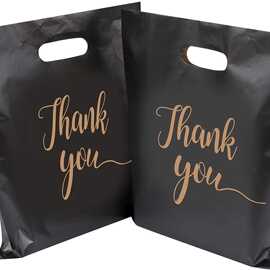 PE塑料手腕袋亚马逊电商Thank you感谢袋加厚加固logo印刷购物袋