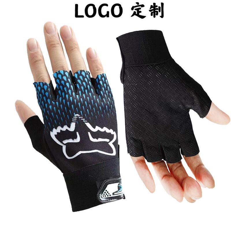 Cross-border fox head half-finger cycling gloves spring and summer breathable sports outdoor mountain climbing racing mountain bike half