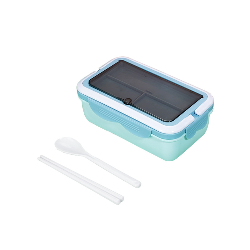 Estudiante lonchera engrosada PP con palillos compartimiento lonchera trabajador de oficina lonchera portátil horno microondas calefacción lonchera