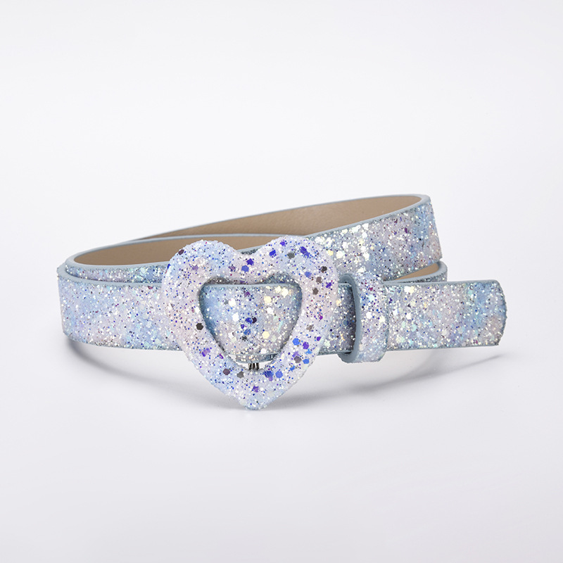 Cinturón Infantil Decorativo con Corazón de Piel de PU con Hebilla Automática para Ocio