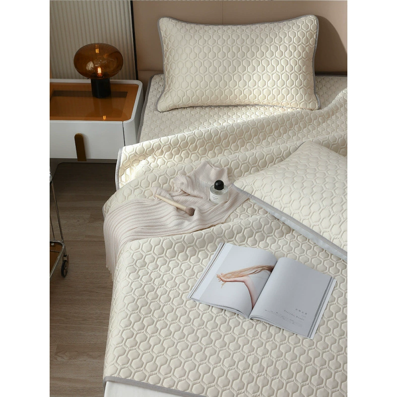 ZQA матрас из латекса Lenzing Tencel для беременных и младенцев, комплект из трех предметов, ледяной шелк, прохладный летний коврик, простыни, моющиеся и складные