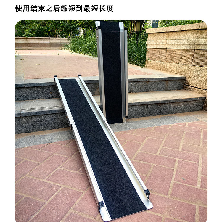 Placa de rampa de silla de ruedas portátil retráctil para automóvil eléctrico de transporte aéreo carro pequeño de carga escalera de carga placa de rampa de automóvil